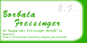 borbala freisinger business card